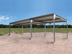 Abri monopente en kit - 4x10x3,40m - 40m² - Devis sur Techni-Contact.com - 1