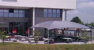 Abri terrasse restaurant à toile aérée - Devis sur Techni-Contact.com - 2