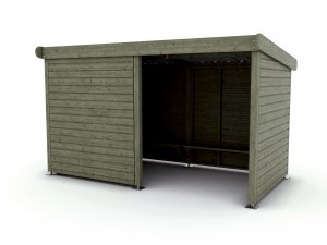 Abri voyageurs en bois pin - Devis sur Techni-Contact.com - 2