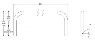 Arceau de bordure acier Ø 60 mm - Devis sur Techni-Contact.com - 4