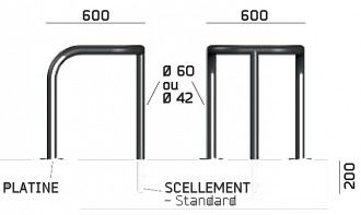 Arceau etrier 600 mm - Devis sur Techni-Contact.com - 2