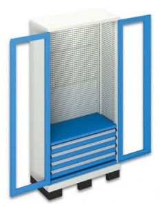 Armoire a tiroirs portes plexiglas sur base de levage - Devis sur Techni-Contact.com - 1
