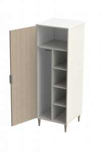 Armoire pour chambre 1 porte - Devis sur Techni-Contact.com - 3