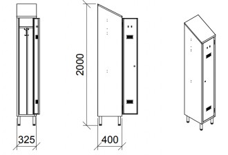 Armoire de rangement vestiaire 1 place - Devis sur Techni-Contact.com - 2