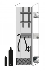 Armoire de sécurité pour bouteilles de gaz L 140 cm - Devis sur Techni-Contact.com - 3