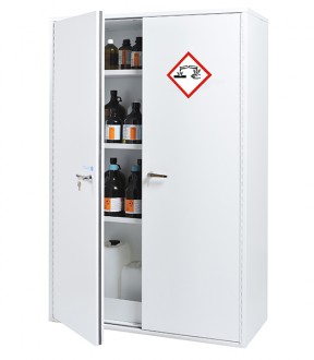 Armoire de sécurité pour corrosifs - 180 ht x 120 larg x 52 prof cm - Volume stockage : 250L - Devis sur Techni-Contact.com - 1