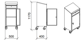 Armoire pupitre à roulettes inox - Devis sur Techni-Contact.com - 2