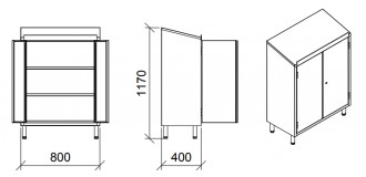 Armoire pupitre de rangement en inox - Devis sur Techni-Contact.com - 2