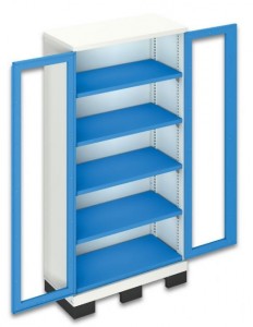 Armoire sur base de levage portes plexiglas - Devis sur Techni-Contact.com - 1