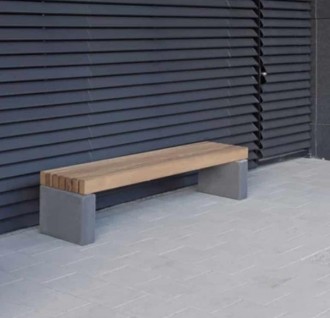 Banc béton et bois exotique - Devis sur Techni-Contact.com - 1