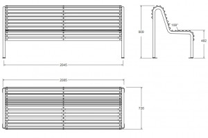 Banc bois pour espace urbain - Devis sur Techni-Contact.com - 2