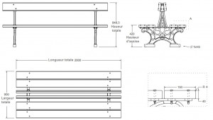 Banc public double assises - Devis sur Techni-Contact.com - 2
