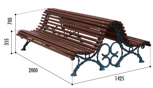 Banc double dossier - Devis sur Techni-Contact.com - 2