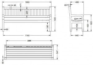 Banc en bois tropical - Devis sur Techni-Contact.com - 2