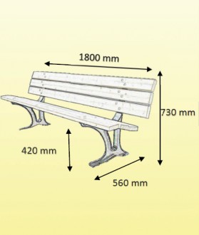 Banc en fonte lame bois - Devis sur Techni-Contact.com - 3