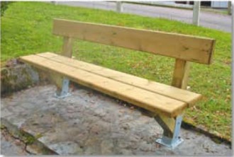 Banc extérieur bois 2 m L x 0.75 m Ht 75 H m - Devis sur Techni-Contact.com - 1