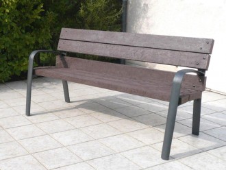 Banc plastique recyclé avec accoudoirs - Devis sur Techni-Contact.com - 1