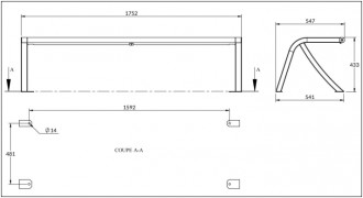 Banquette publique 1.75 m - Devis sur Techni-Contact.com - 3