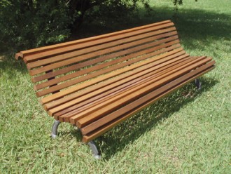 Banc public en bois tropical - Devis sur Techni-Contact.com - 1