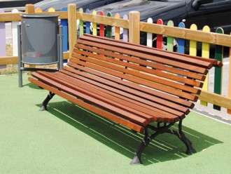 Banc public en bois tropical - Devis sur Techni-Contact.com - 2