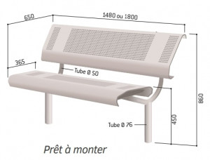 Banc public en tôle acier perforée - Devis sur Techni-Contact.com - 8