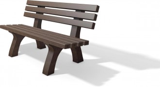 Banc public plastique recyclé 7 lames - Devis sur Techni-Contact.com - 3