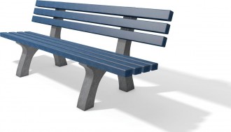 Banc public plastique recyclé 7 lames - Devis sur Techni-Contact.com - 4