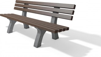 Banc public plastique recyclé 7 lames - Devis sur Techni-Contact.com - 5