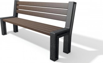 Banc public plastique recyclé à fixer - Devis sur Techni-Contact.com - 1