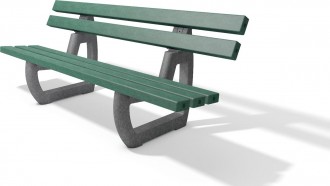 Banc public plastique recyclé à lames - Devis sur Techni-Contact.com - 4