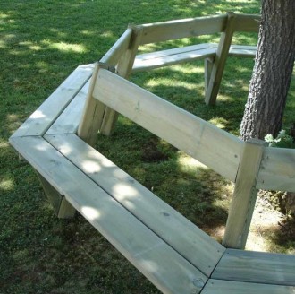 Banc tour d'arbre en pin - Devis sur Techni-Contact.com - 2