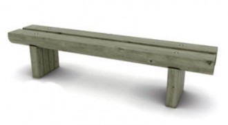 Banquette de jardin public en pin - Devis sur Techni-Contact.com - 1