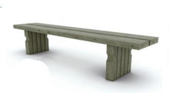 Banquette de jardin public en pin - Devis sur Techni-Contact.com - 2