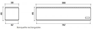 Banquette en plastique recyclable rectangulaire - Devis sur Techni-Contact.com - 3