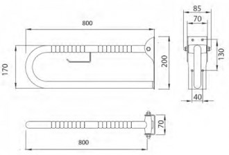 Barre d'appui relevable inox avec ergogrip - Devis sur Techni-Contact.com - 2