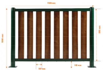 Barrière de ville lames en bois - Devis sur Techni-Contact.com - 2