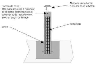 Borne anti-bélier Hauteur 1340 mm - Devis sur Techni-Contact.com - 2