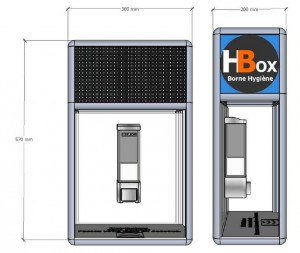 Borne désinfection des mains LED à poser - Devis sur Techni-Contact.com - 2