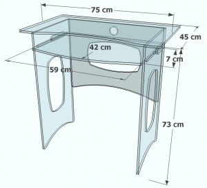 Bureau d'ordinateur en plexiglass - Devis sur Techni-Contact.com - 5