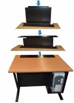 Bureau ecran escamotable - Devis sur Techni-Contact.com - 1