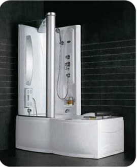 Cabine baignoire douche à 6 pieds réglables - Devis sur Techni-Contact.com - 1