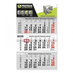 Calendrier trimestriel  - Devis sur Techni-Contact.com - 2