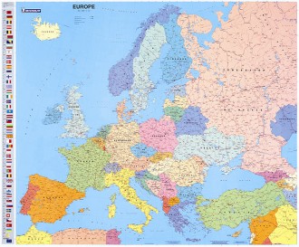 Carte géographique d'Europe - Devis sur Techni-Contact.com - 1
