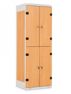 Casier vestiaire monobloc bois acier - Devis sur Techni-Contact.com - 1