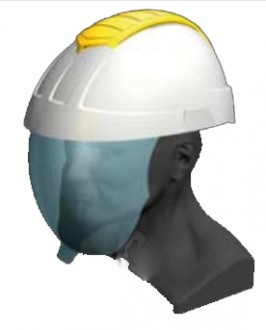 Casque de chantier avec visière - Devis sur Techni-Contact.com - 1