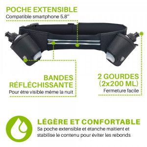 Ceinture course à pied avec gourdes - Devis sur Techni-Contact.com - 2