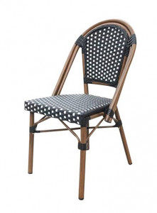 Chaise tressée bicolore noir et blanc pour terrasse - Devis sur Techni-Contact.com - 1