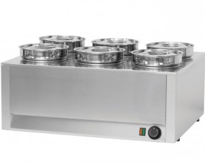 Bain marie à sauce 6 cuves en acier inox - Devis sur Techni-Contact.com - 1