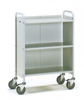 Chariot de bureau 3 plateaux avec cloison - Devis sur Techni-Contact.com - 1