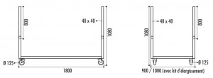Chariot transport tables rectangulaires - Devis sur Techni-Contact.com - 3